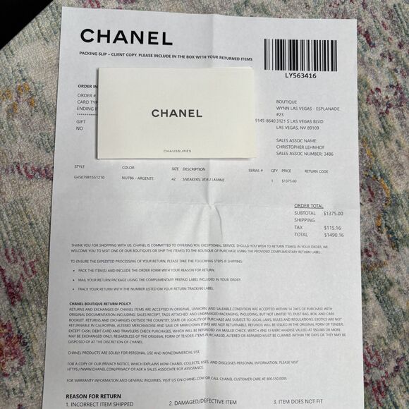 Chanel 2024 Interlocking CC Logo Sneakers - Picture 14 of 15